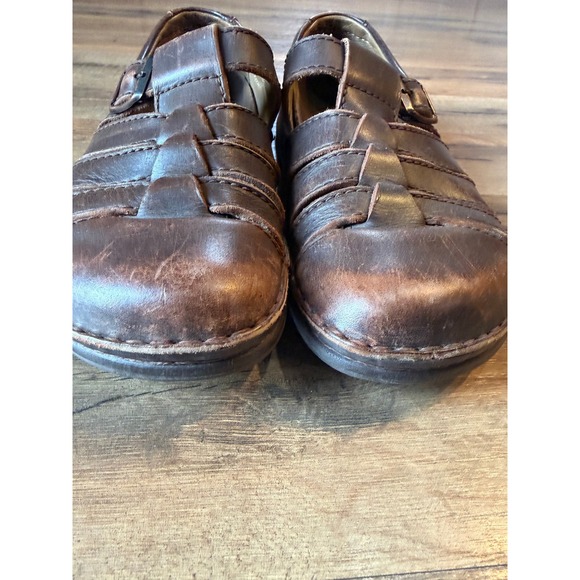 Vintage Birkenstock Memphis Fisherman Shoes Brown Leather EU 40 L9 M7 - Picture 10 of 10